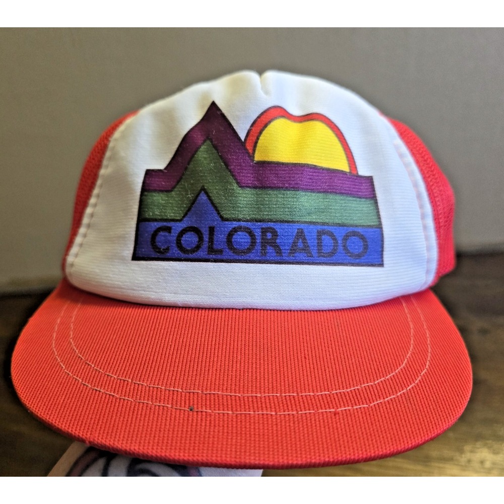 Vintage Colorado Youth Youngan Snapback Cap Hat Snap Back Trucker Mesh Mountain